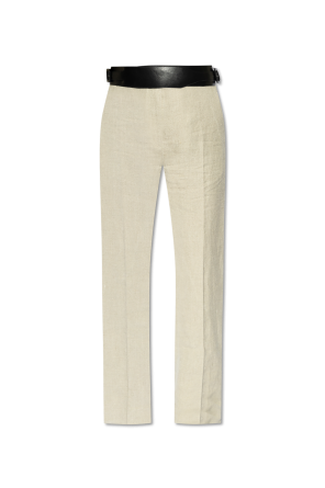 パンツ JACQUEMUS Woman Pants White 231PA0381069 110 Jacquemus wide-leg Trousers | White | FARFETCH